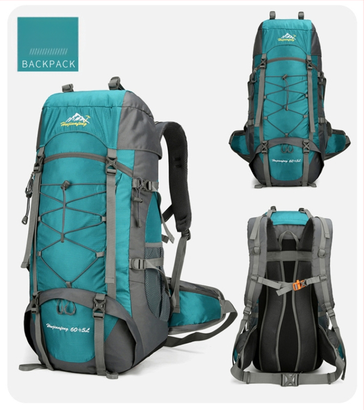 Pārgājienu mugursoma ar paplašināmu lielu ietilpību, no Oxford auduma, ar poliestera oderi