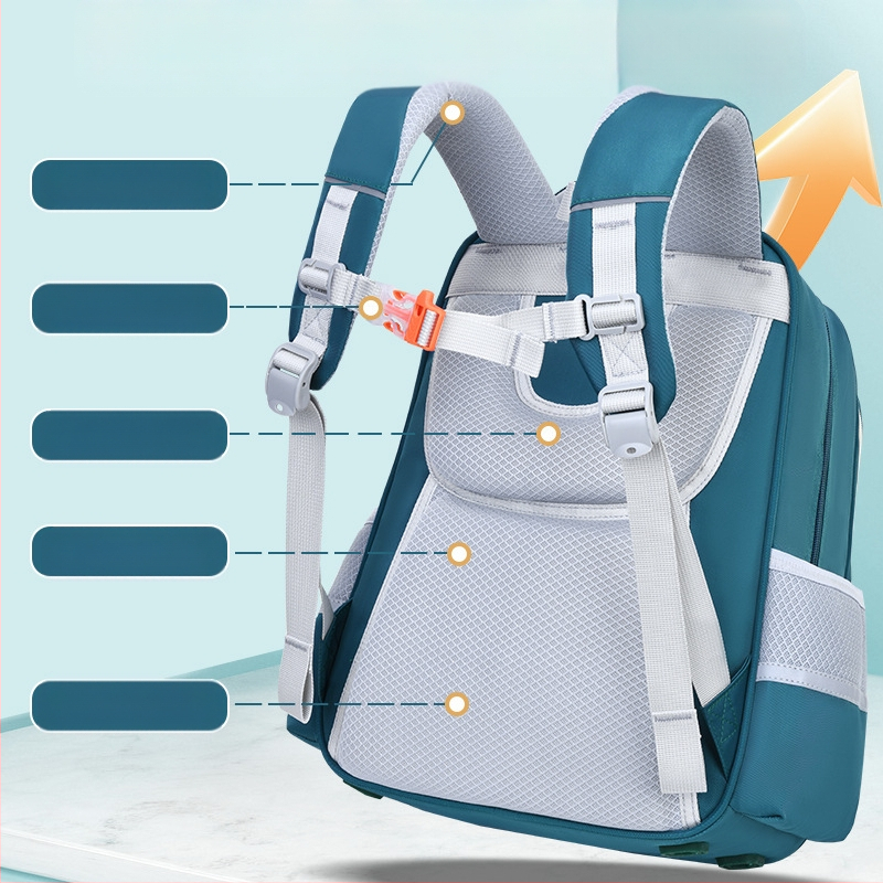 Σακίδιο για μαθητές δημοτικού Big Tail Cat 6917, Oxford ύφασμα, αναπνεύσιμο, αδιάβροχο, ανθεκτικό στη φθορά, καμπύλος ιμάντας ώμου