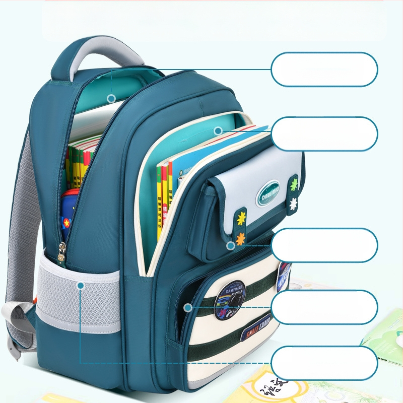 Σακίδιο για μαθητές δημοτικού Big Tail Cat 6917, Oxford ύφασμα, αναπνεύσιμο, αδιάβροχο, ανθεκτικό στη φθορά, καμπύλος ιμάντας ώμου