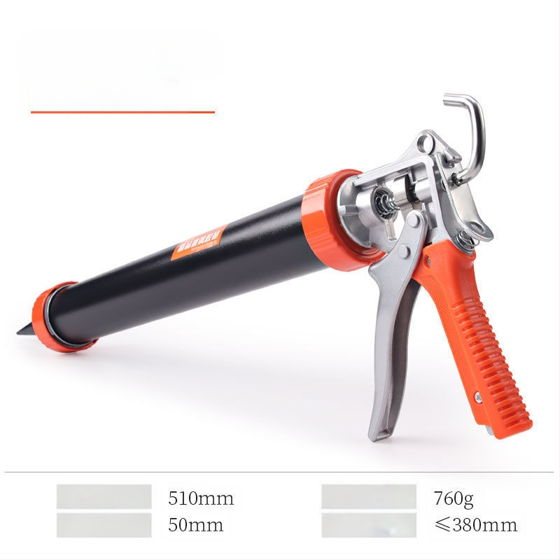 Пистолет за силиконово лепило за стъкло — спестяващ труд домашен модел (серия: Glass glue gun; макс налягане: 0-999; тегло: 0-550)
