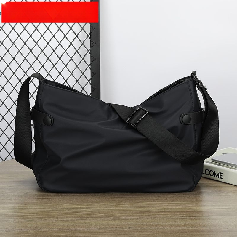 Vīriešu plecu soma ar crossbody stilu – korejiešu stilā, liela ietilpība, neilona oderējums, vienkrāsaina, brīvdienu ceļojumiem