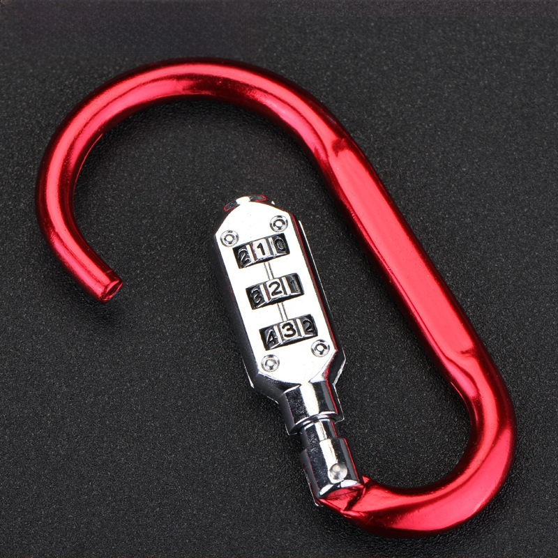 Μηχανική κλειδωτική πόρπη για σακίδια και κράνη, αλουμινίου κράμα, μοντέλο NF6301, μάρκα LOCK NF/Newfield, πάχος ράβδου κλειδώματος 6 mm