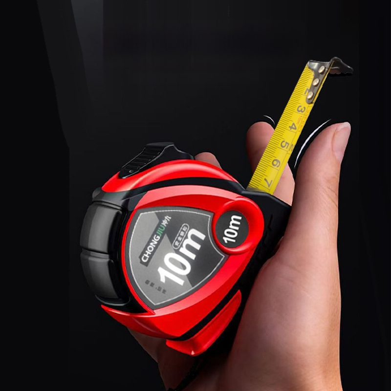 Matavimo juosta su plienine lente, išsitraukiama, gumine danga, aukšta tikslumas, atspari kritimui ir dėvėjimuisi