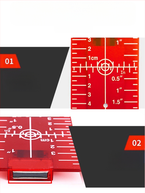 Επίπεδο λέιζερ με μαγνητική πλάκα στόχου και υπέρυθρες/ορατές ακτίνες για ευθυγράμμιση οροφής