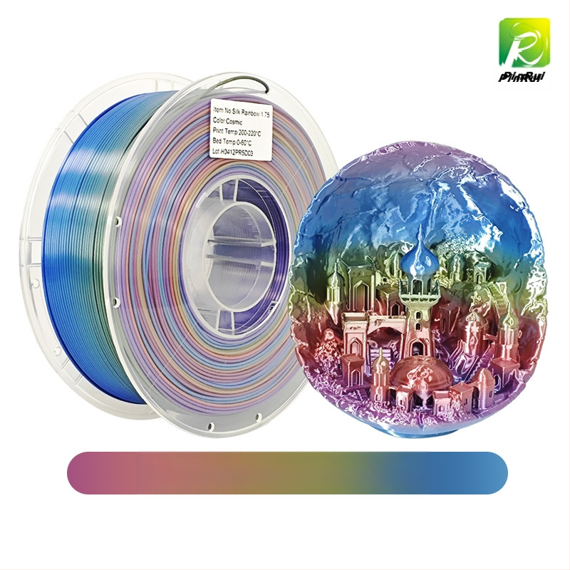 3D принтер PLA филамент Pinrui — копринен финиш, кръгло сечение, плътност 1.24