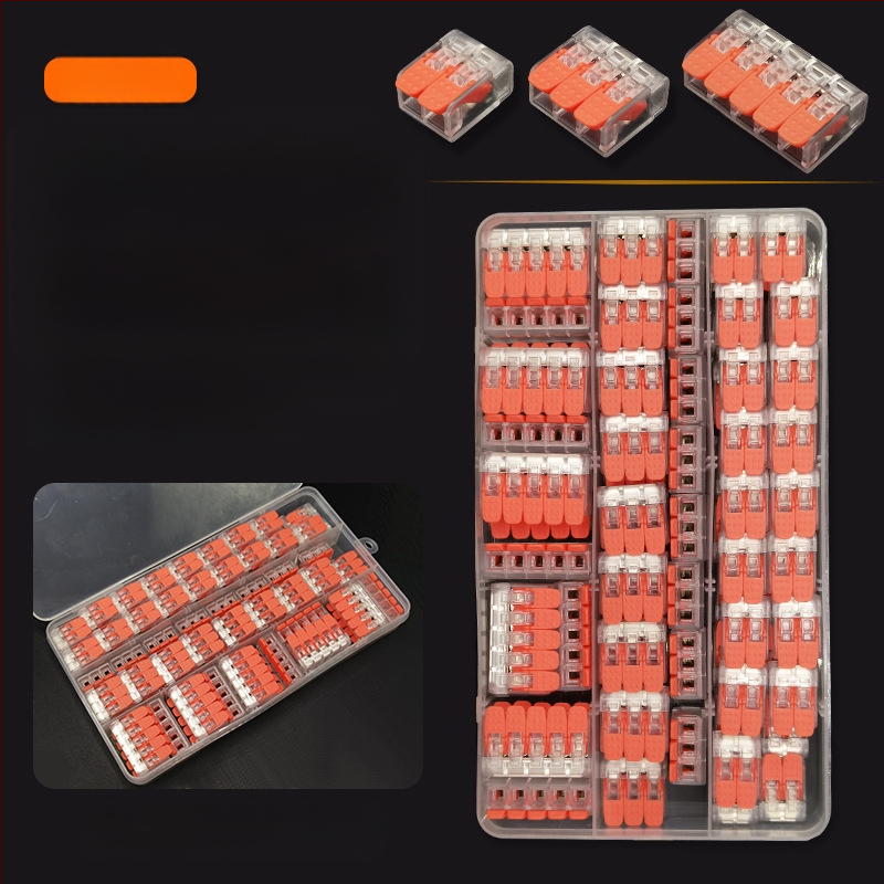 Greitas sujungimo terminalas, skirtas lygiagrečiam ir šakotam laidų sujungimui, 2345 skylės, 1 įėjimas-1 išėjimas, su greitu jungikliu užraktu