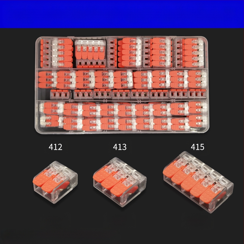 Greitas sujungimo terminalas, skirtas lygiagrečiam ir šakotam laidų sujungimui, 2345 skylės, 1 įėjimas-1 išėjimas, su greitu jungikliu užraktu