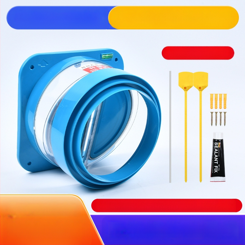 Клапан за обратно всмокване за кухненска/баня вентилационна тръба, ABS/PP, модерен минималистичен стил