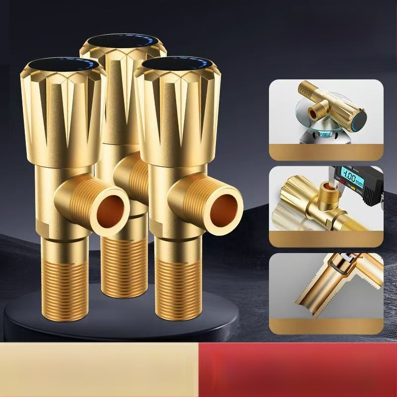 Bakreni trokutasti ventil s debelim tijelom, 1 ulaz 2 izlaza, osmerokutni oblik, CUPC certifikat, model 1, novi kineski stil