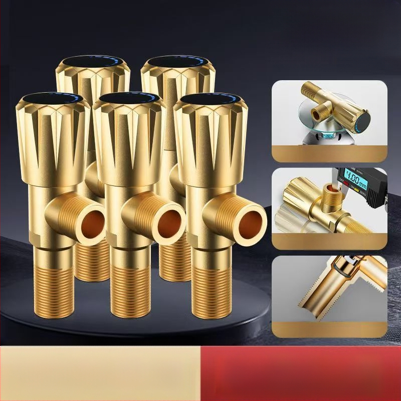 Bakreni trokutasti ventil s debelim tijelom, 1 ulaz 2 izlaza, osmerokutni oblik, CUPC certifikat, model 1, novi kineski stil