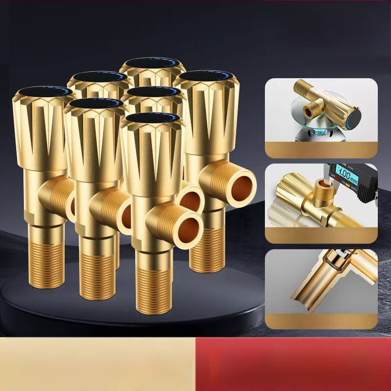 Bakreni trokutasti ventil s debelim tijelom, 1 ulaz 2 izlaza, osmerokutni oblik, CUPC certifikat, model 1, novi kineski stil