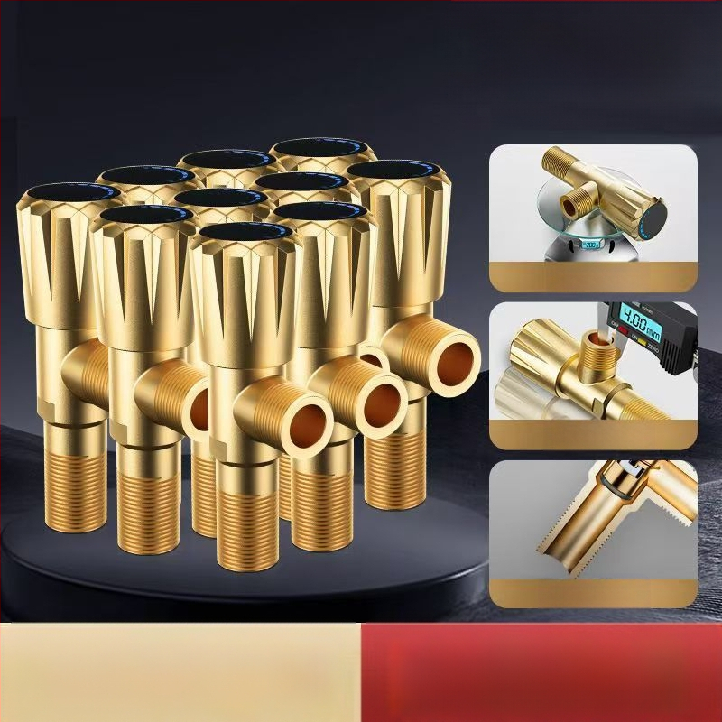 Bakreni trokutasti ventil s debelim tijelom, 1 ulaz 2 izlaza, osmerokutni oblik, CUPC certifikat, model 1, novi kineski stil