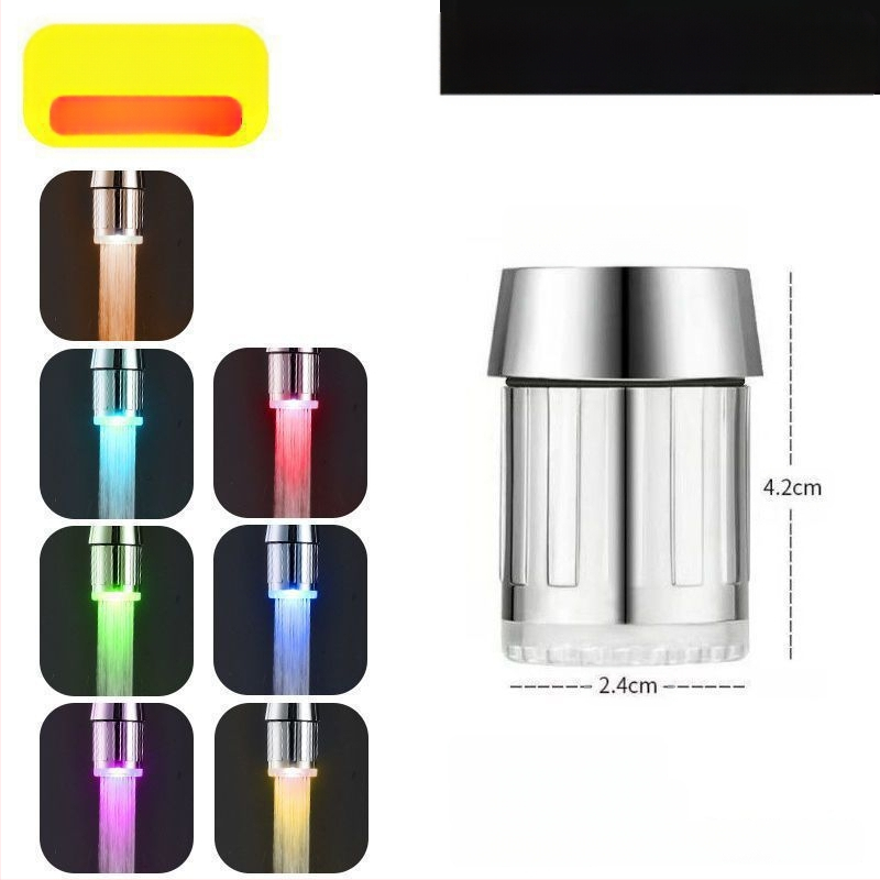 Kuhinjski kohout s produženjem protiv prskanja, LED senzor temperature mlaznice, filter za pranje povrća i tuš, model 017, ABS materijal, ručna montaža, površinska obrada injekcijskim oblikovanjem, moderni minimalistički stil