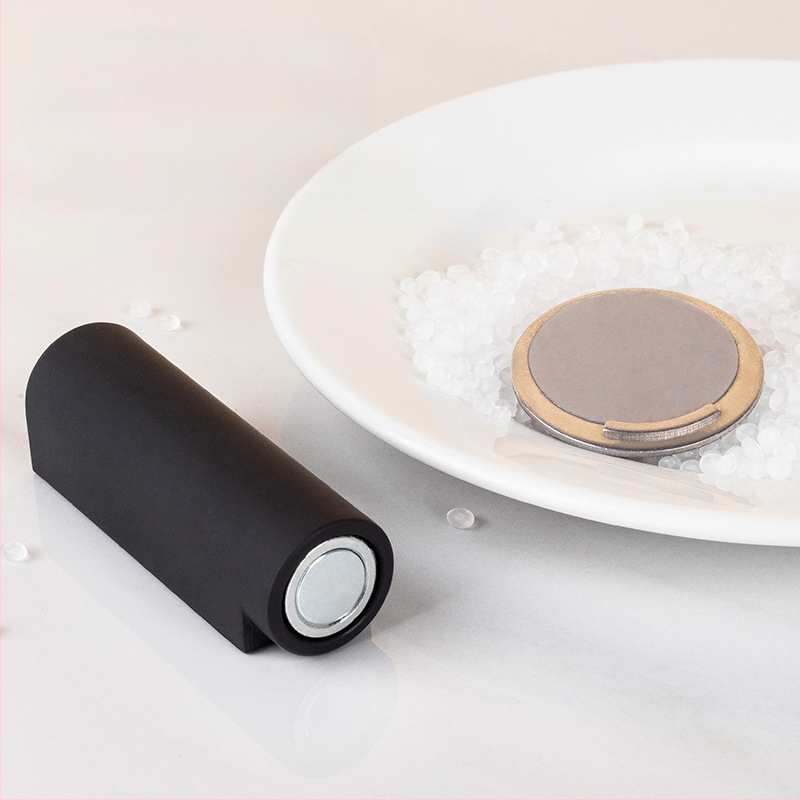 Συσκευή αναρρόφησης πόρτας με εγκατάσταση στο δάπεδο — αυτόματος έλεγχος, ABS μαγνητικό, ματ φινίρισμα, κατάλληλη για πολύ στενά κενά πορτών