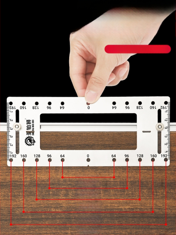 Εντολέας διάτρησης οπών για εγκατάσταση λαβής ντουλαπιού, ανοξείδωτο ατσάλι, μοντέλο GJ09011