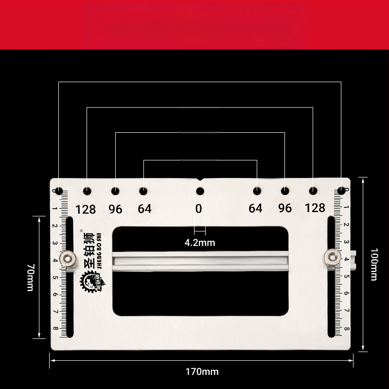 Εντολέας διάτρησης οπών για εγκατάσταση λαβής ντουλαπιού, ανοξείδωτο ατσάλι, μοντέλο GJ09011