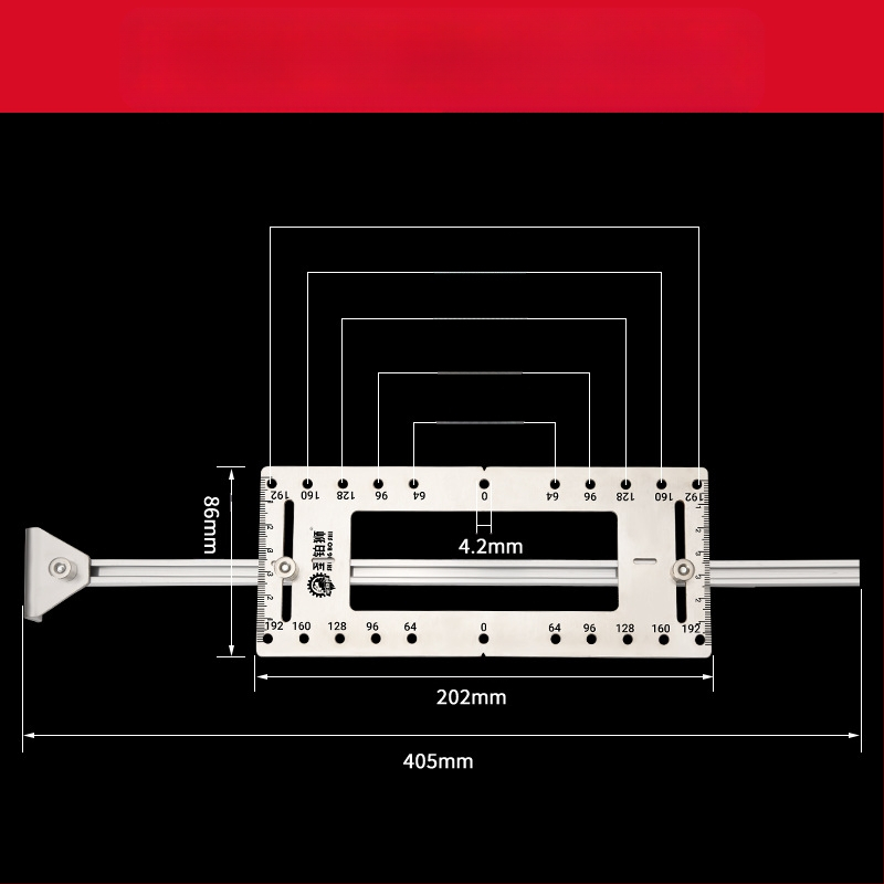 Εντολέας διάτρησης οπών για εγκατάσταση λαβής ντουλαπιού, ανοξείδωτο ατσάλι, μοντέλο GJ09011