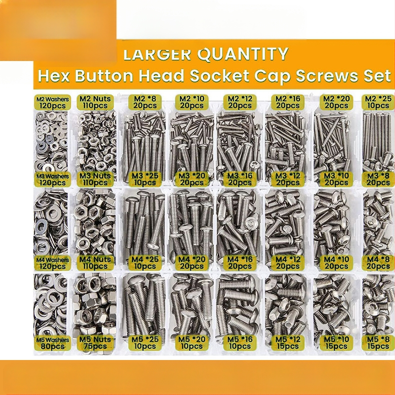 Комплект винтове и гайки с пан глава – ISO 7380, клас A