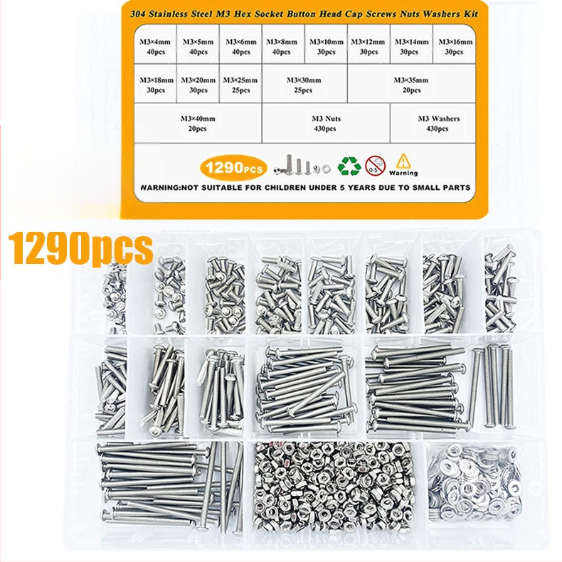 Комплект винтове и гайки с пан глава – ISO 7380, клас A