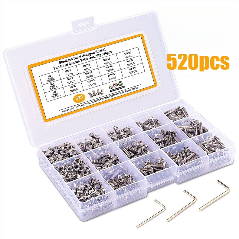 Комплект винтове и гайки с пан глава – ISO 7380, клас A