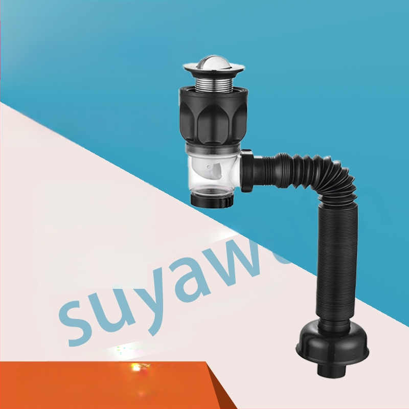 Συγκρότημα αποχέτευσης με βαλβίδα τύπου flap, S-σχήματος για νιπτήρα (μοντέλο 2233) – καθολικό, μοντέρνο μινιμαλιστικό σχέδιο