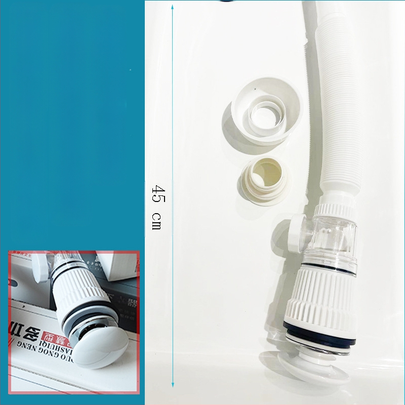 Συγκρότημα αποχέτευσης με βαλβίδα τύπου flap, S-σχήματος για νιπτήρα (μοντέλο 2233) – καθολικό, μοντέρνο μινιμαλιστικό σχέδιο