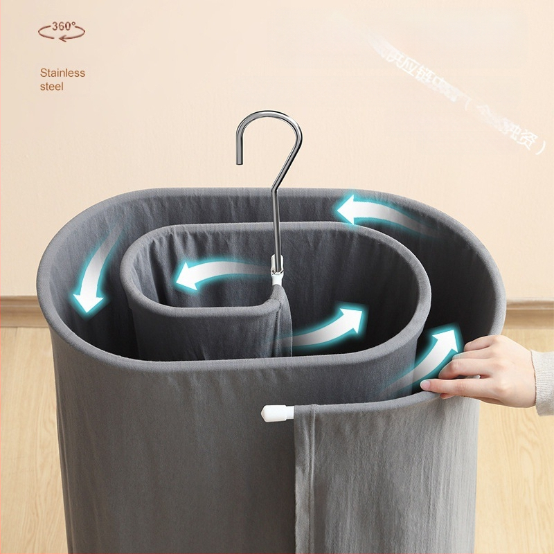 Κρεμάστρα για στέγνωμα ρούχων, στρογγυλό σχήμα με κλιπ, σιδερένια κατασκευή