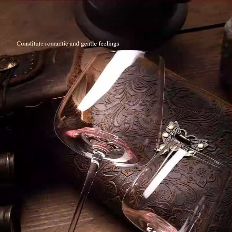 Σκανδιναβικού στιλ κρυστάλλινα ποτήρια κρασιού και σαμπάνιας, απλός σχεδιασμός, 2 τεμάχια