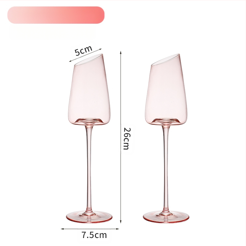 Σκανδιναβικού στιλ κρυστάλλινα ποτήρια κρασιού και σαμπάνιας, απλός σχεδιασμός, 2 τεμάχια