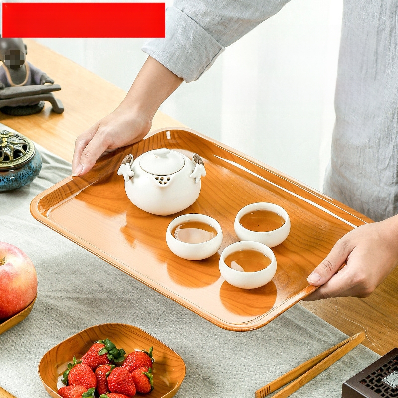 Пластмасова квадратна тава за закуски с имитация на дърво, микровълнова безопасна, за сушени плодове и лакомства