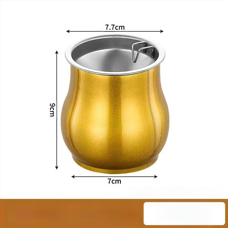 Pelnu trauks tambūra formas no nerūsējošā tērauda, dzīvojamai istabai | Minimālistisks, viegls luxuss; Drukāts logotips; Personalizācija; Izcelsme: Chaozhou