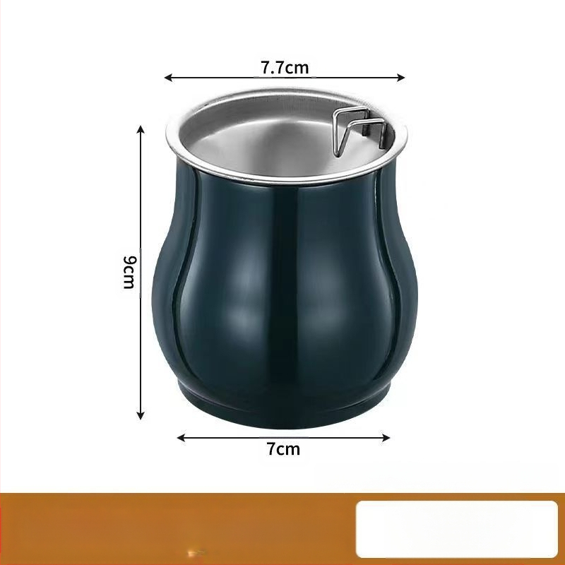 Pelnu trauks tambūra formas no nerūsējošā tērauda, dzīvojamai istabai | Minimālistisks, viegls luxuss; Drukāts logotips; Personalizācija; Izcelsme: Chaozhou