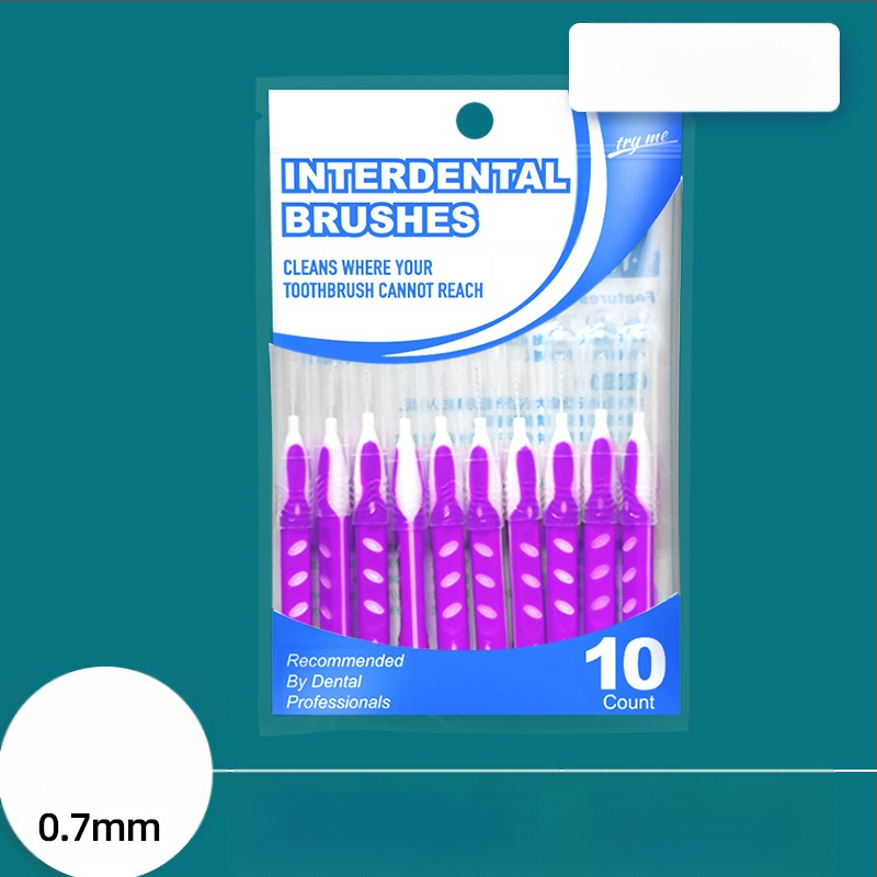 Ορθοδοντική interdental βούρτσα, σετ 10 τεμάχια, ultra-fine απαλές τρίχες, σύρμα από ανοξείδωτο χάλυβα
