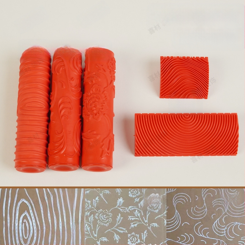 Ανάγλυφος κύλινδρικός ρολλός από καουτσούκ για μπογιά με τυχαία υφή; Κατευθύνσεις υφής: οριζόντια και κάθετα; Μάρκα: Beautiful and good; Εργασιακό πεδίο: 46