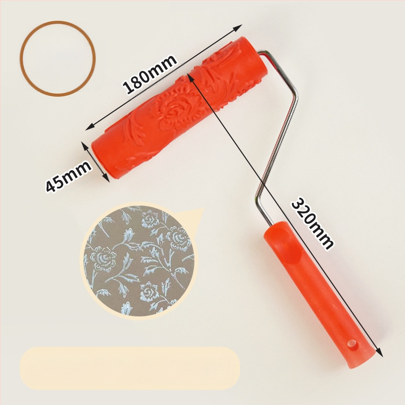 Ανάγλυφος κύλινδρικός ρολλός από καουτσούκ για μπογιά με τυχαία υφή; Κατευθύνσεις υφής: οριζόντια και κάθετα; Μάρκα: Beautiful and good; Εργασιακό πεδίο: 46