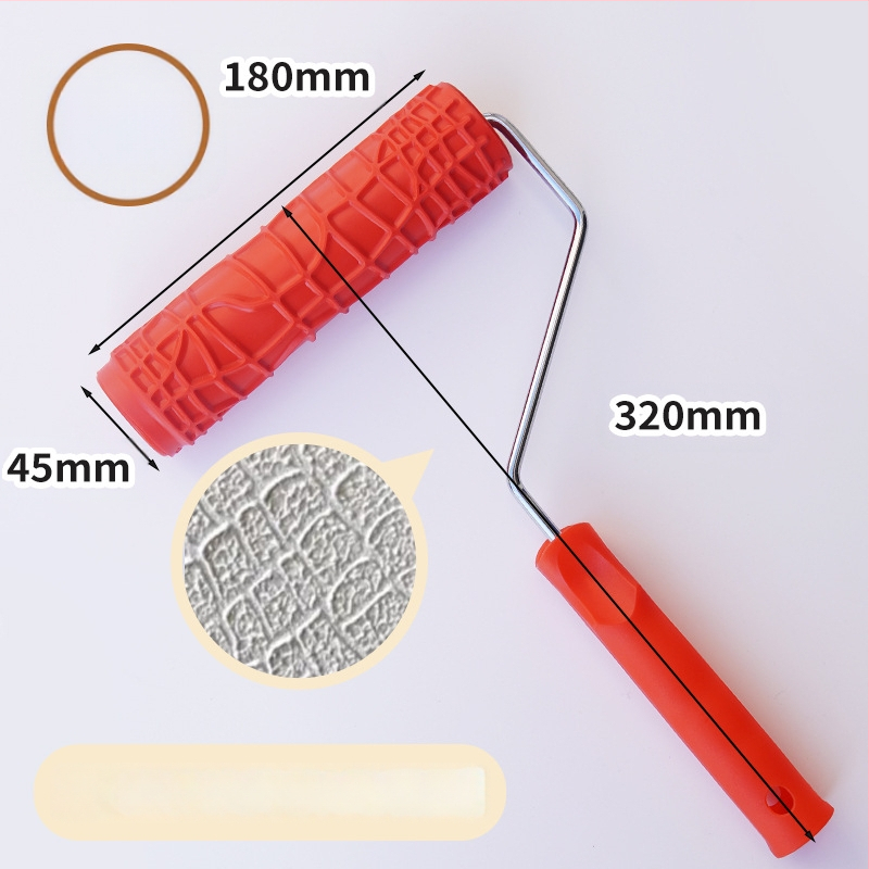 Ανάγλυφος κύλινδρικός ρολλός από καουτσούκ για μπογιά με τυχαία υφή; Κατευθύνσεις υφής: οριζόντια και κάθετα; Μάρκα: Beautiful and good; Εργασιακό πεδίο: 46