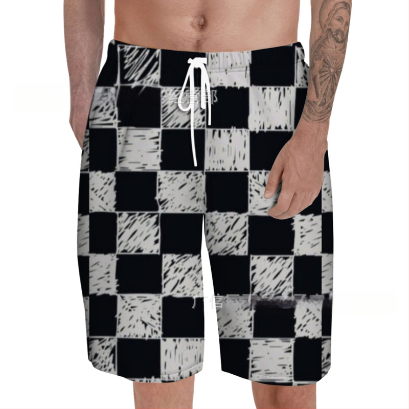 Ανδρικά παντελόνια παραλίας, 3D εκτύπωσης, ελαφριά πολυεστέρας 95%, καλοκαίρι, καθημερινά