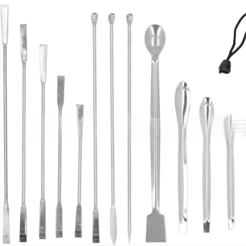 Nerūdijančio plieno medicininė šaukštelis, dvigubos galvos, mikrodozavimo šaukštelis, Haitai, pakuotė 3 vnt., paklaida ±1 mm