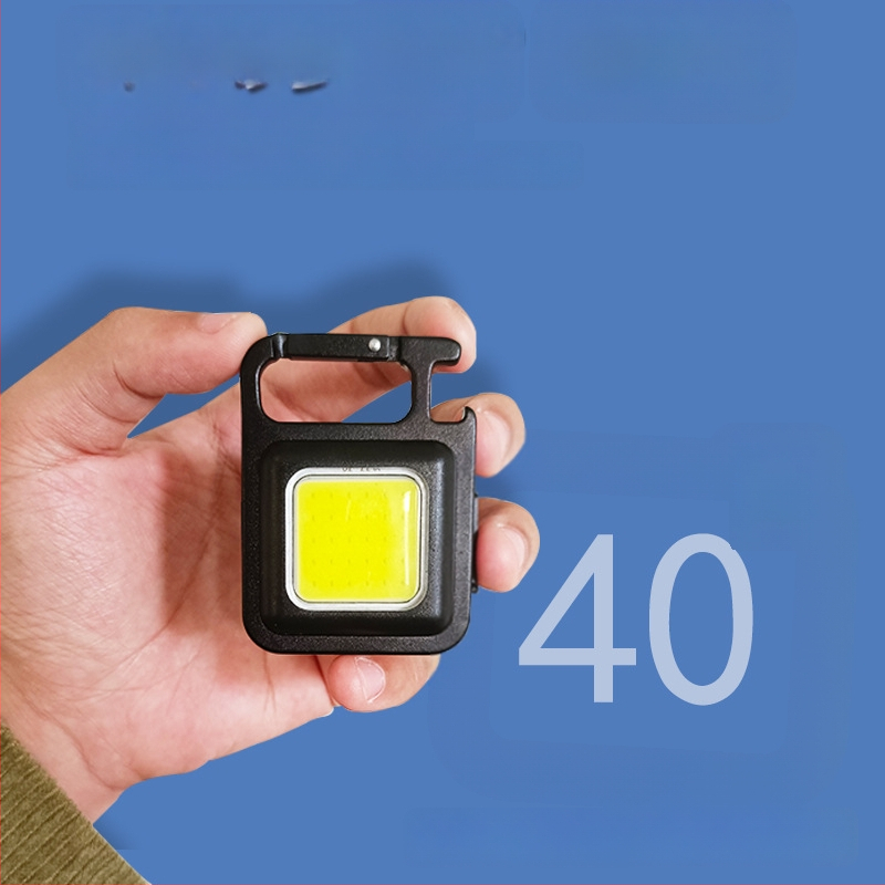 Мини ключодържател LED фенерче – многофункционално магнитно работно осветление с отварачка за бутилки за къмпинг (6W • Зареждане • 500mAh • Модел XH-69)