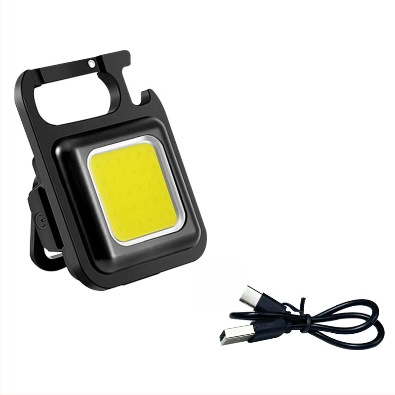 Мини ключодържател LED фенерче – многофункционално магнитно работно осветление с отварачка за бутилки за къмпинг (6W • Зареждане • 500mAh • Модел XH-69)