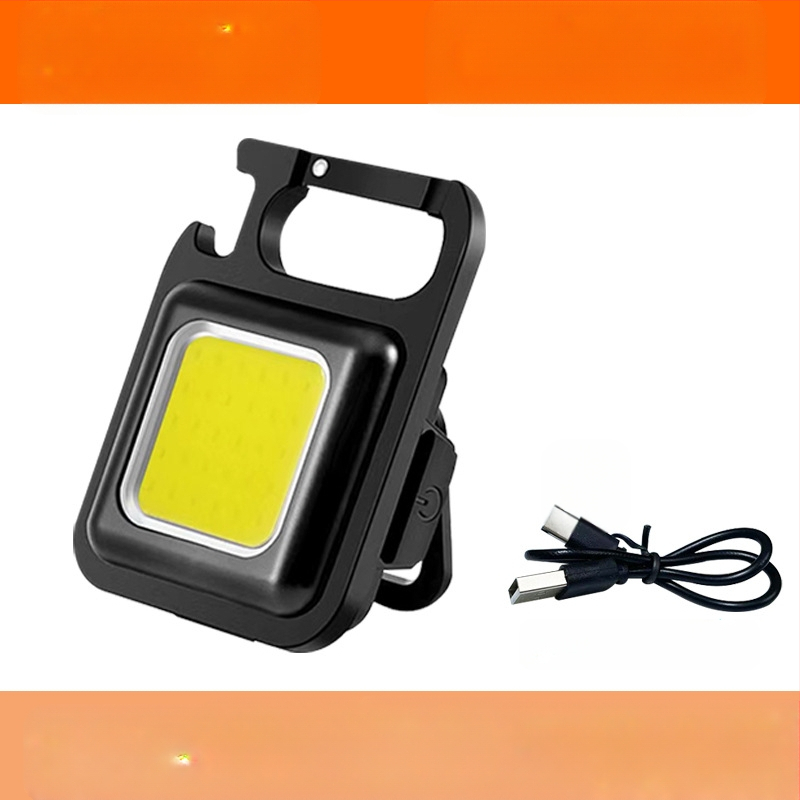 Мини ключодържател LED фенерче – многофункционално магнитно работно осветление с отварачка за бутилки за къмпинг (6W • Зареждане • 500mAh • Модел XH-69)