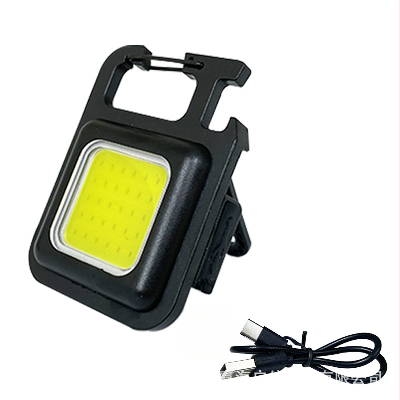 Мини ключодържател LED фенерче – многофункционално магнитно работно осветление с отварачка за бутилки за къмпинг (6W • Зареждане • 500mAh • Модел XH-69)