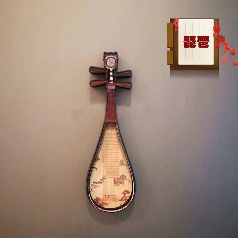 Ξύλινο μαγνητάκι ψυγείου με μοτίβο Κήπου Suzhou, αρχαίο κινεζικό στυλ, 3D σχέδιο