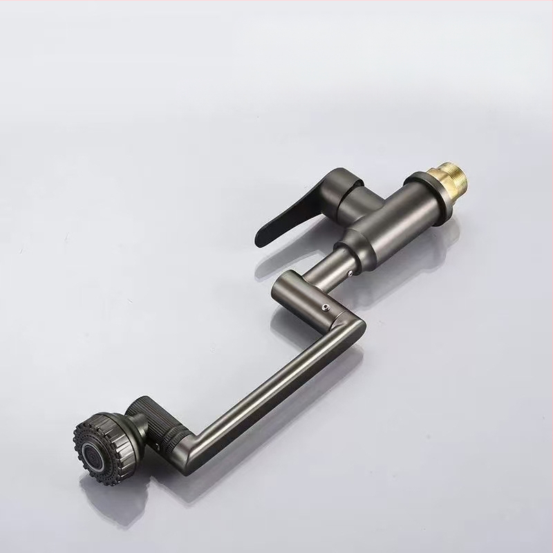 Nerūdijančio plieno universali pasukamas praustuvo čiaupas vonios kambariui, modelis XMS-4090, keraminis vožtuvų korpusas, vožtuvo sėdynės skersmuo 45 mm, 4 įėjimai/išėjimai