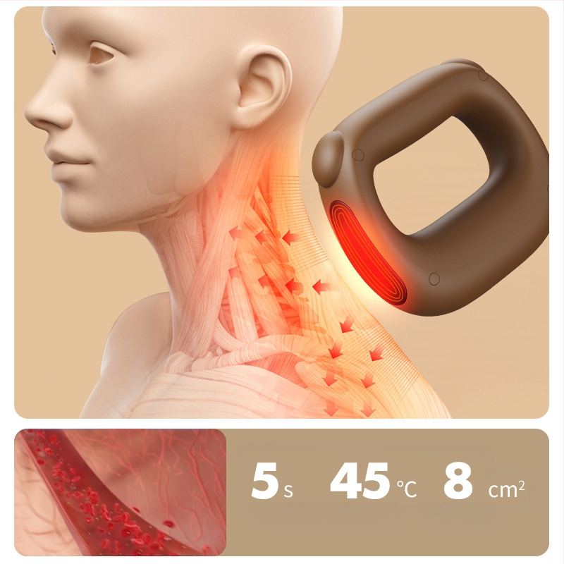 Fascia Gun s prstenom FH-8001 — USB napajanje, masaža udarima, 15V, za glavu, vrat i leđa