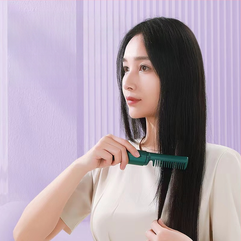 Bezvadu matu taisnotājs un cirtotājs ar negatīvajiem joniem, turmalīna keramikas apkure, 10 temperatūras līmeņu kontrole, 45 W, 110–220 V, dubultā izmantošana, portatīvs