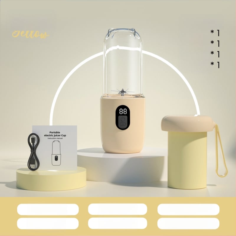 Nešiojamas sulčių puodelis su USB įkrovimu, 40W, 401–600 ml, 5+ peilių, įkraunama baterija