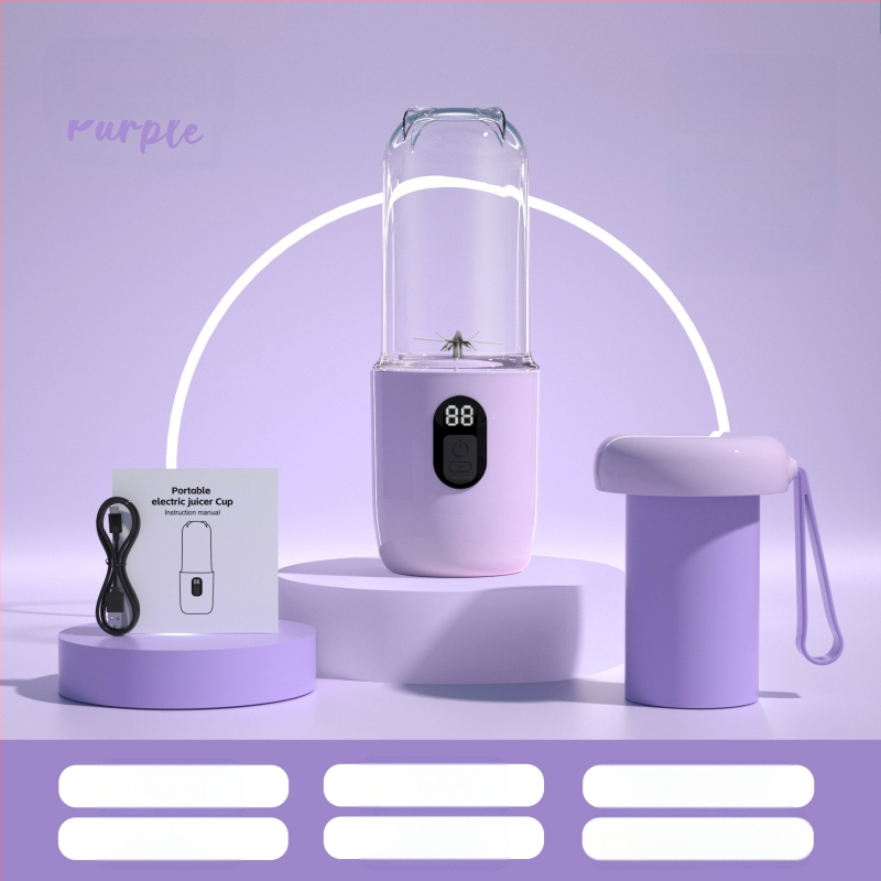 Nešiojamas sulčių puodelis su USB įkrovimu, 40W, 401–600 ml, 5+ peilių, įkraunama baterija