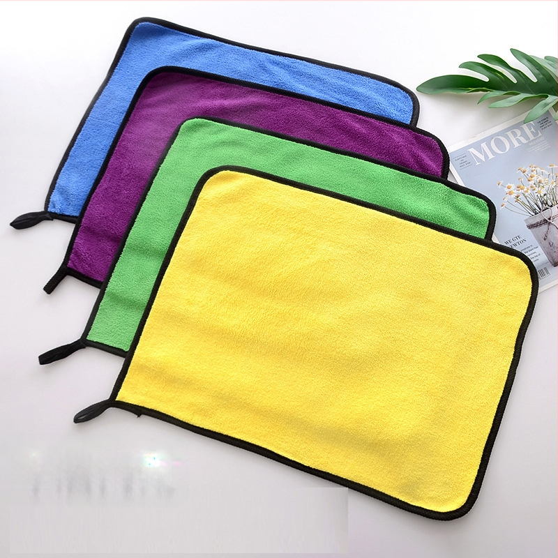 Automobilių plovimo rankšluostis, dvipusis koralo veliūras, mikropluoštas, namų naudojimui, baldams tinkamas, vientisas raštas