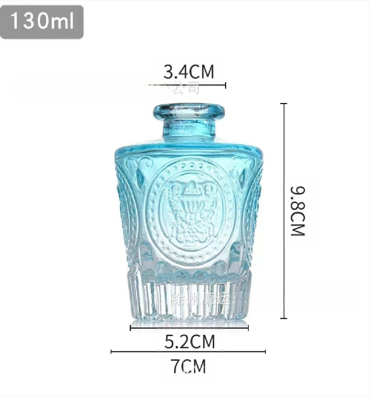 Μπουκάλι Αρωματοθεραπείας με χαρακτικό ρωμαϊκού στυλ για οικιακή διακόσμηση, γυαλί σόδα-λάιμ, προσαρμόσιμο